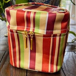 Striped Multicolor Cosmetic Bag